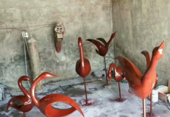 遼寧景區鳥類雕塑，噴水造型，剪影工藝