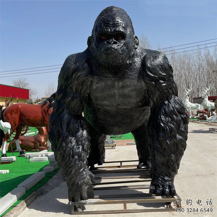 寧夏操場猩猩雕塑，公園題材，剪影工藝