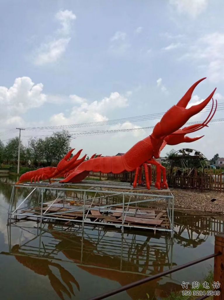 定制商場(chǎng)龍蝦雕塑 仿真動(dòng)物雕塑 店門口小品