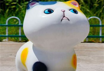 制作城市貓咪雕塑，網(wǎng)格體育雕塑，古銅效果