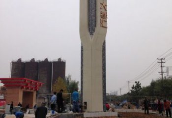 大門口精神堡壘雕塑廠家 發(fā)光公園標(biāo)識(shí)雕塑 仿真文化雕塑