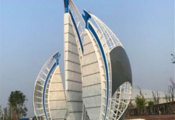 戶外帆船雕塑廠家，鍍金歐式雕塑，鍍金工藝