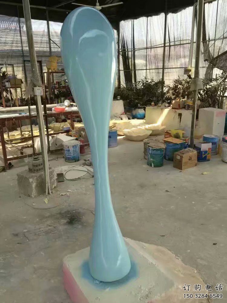 廣場水珠雕塑廠家 抽象淚滴雕塑 烤漆雕塑