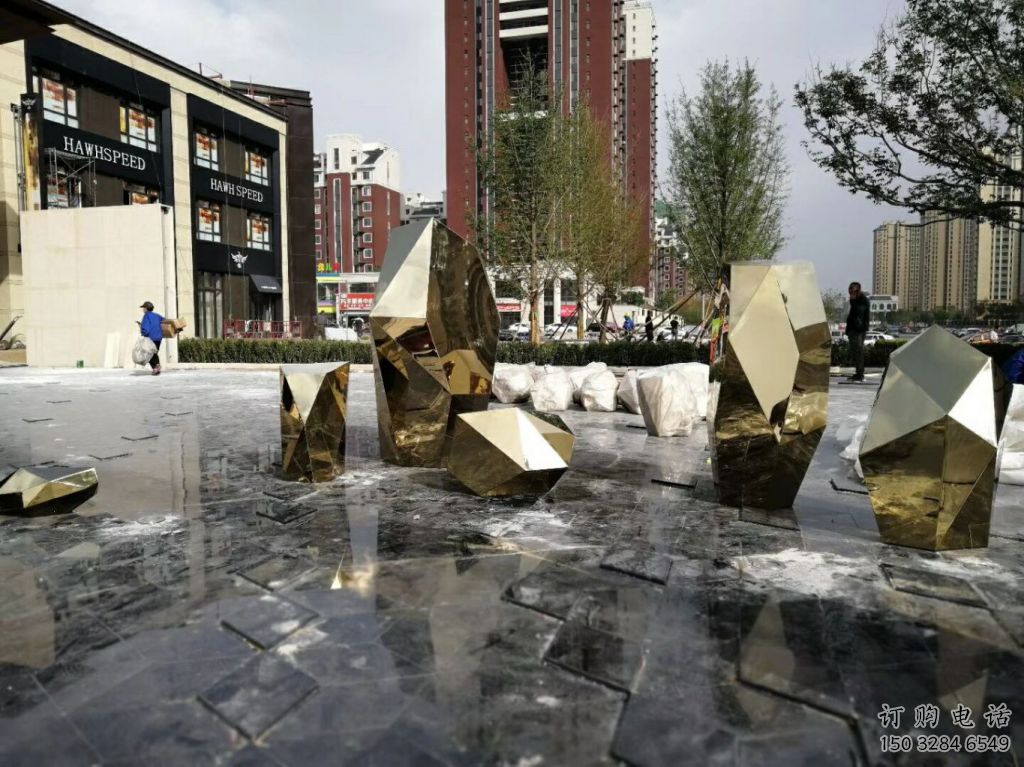 提供房地產石塊雕塑 現代景觀石雕塑 幾何石頭雕塑廠家