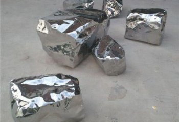 別墅區石塊雕塑 大型別墅區石頭雕塑廠家 剪影景觀石雕塑