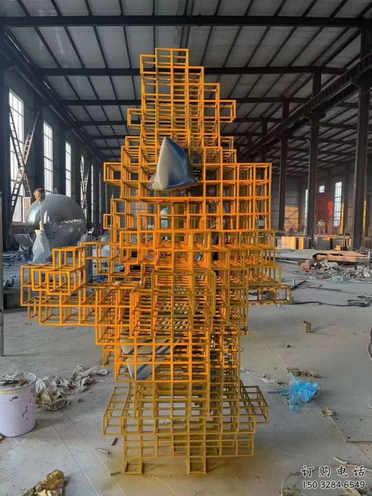 異形魔方雕塑生產廠家 現代校園小品 校園雕塑