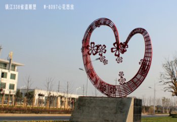 愛心雕塑加工廠家 烤漆大型雕塑 歐式雕塑