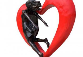 大門口愛心雕塑生產(chǎn)廠家 發(fā)光公園雕塑 仿真雕塑