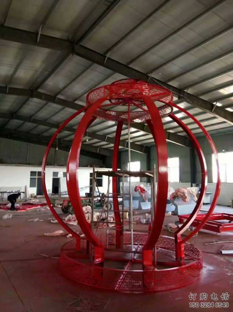 預(yù)定創(chuàng)意燈籠雕塑 啞光雕塑 公園雕塑