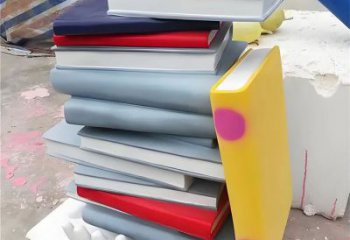 書雕塑廠家，重疊造型結構，公園戶外不銹鋼雕塑 (1)