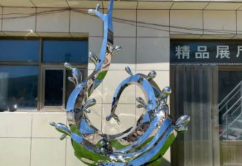 承接大型浪花雕塑 歐式步行街波浪雕塑 彩繪波浪雕塑廠家