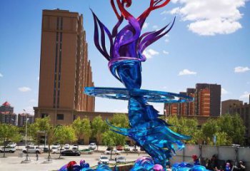 住宅小區浪花雕塑廠家 啞光海浪雕塑 公園波浪雕塑