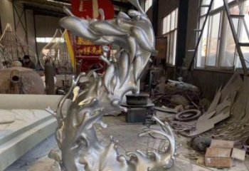 庭院浪花雕塑展品 公園波浪雕塑 鍛造波浪雕塑