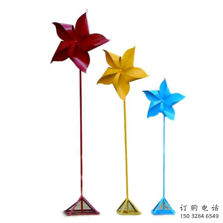 大門口風車雕塑預選 發光公園旋轉雕塑 仿真旋轉雕塑