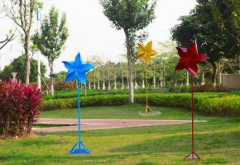 別墅區風車雕塑廠家 大型別墅區旋轉雕塑 剪影旋轉雕塑