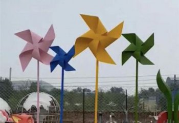 草地風車雕塑生產商 現代校園旋轉雕塑 大型旋轉雕塑