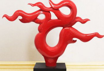 農村火焰雕塑預用廠家 抽象藝術擺件 烤漆雕塑