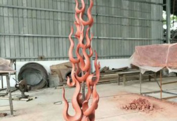 室內(nèi)火焰雕塑制作流程 仿真景觀擺件 大型雕塑