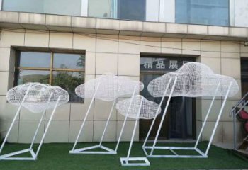 提供房地產云梯雕塑 剪影梯子雕塑 鍛造云朵雕塑廠家