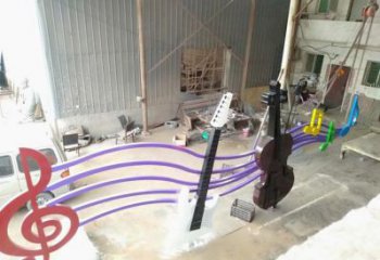 音符雕塑生產商 電鍍現代小品 公園雕塑