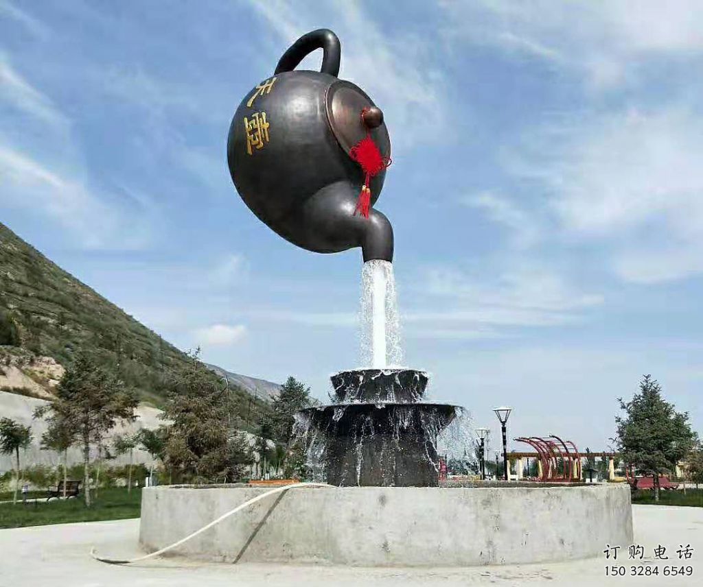 常用仿古天壺雕塑 騰飛懸空雕塑 房地產(chǎn)流水雕塑