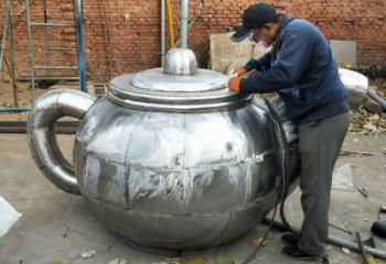 承接鍛造天壺雕塑 景觀流水雕塑 戶外懸空雕塑