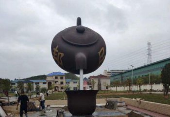 提供仿真天壺雕塑 電鍍現(xiàn)代懸空雕塑 部隊流水雕塑
