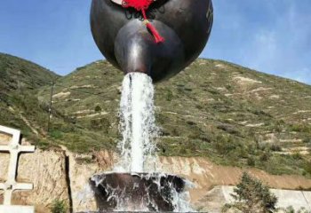 戶外天壺雕塑總裝車間 噴漆懸空雕塑 燈光流水雕塑