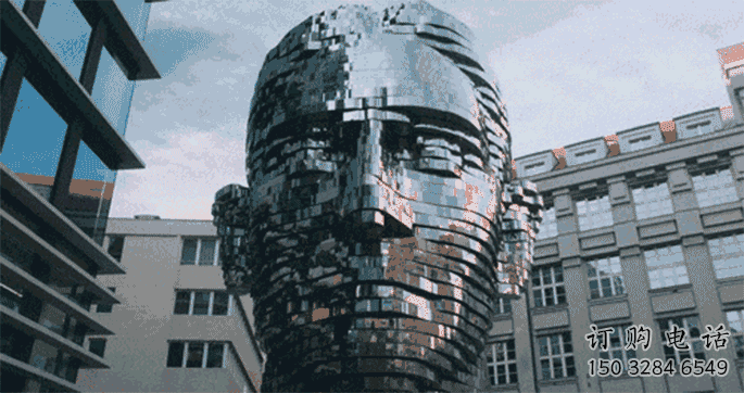 人頭噴泉雕塑，轉動人頭雕塑，噴水人頭雕塑廠家