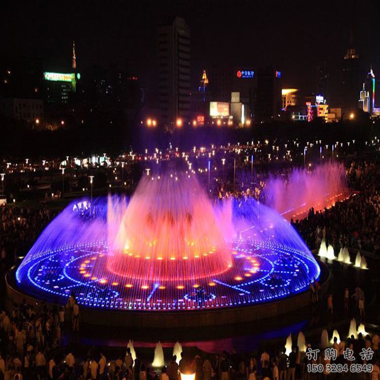 定制噴泉雕塑，燈光數控效果，公園水景雕塑