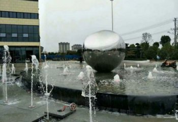 旱地涌泉雕塑，球雕塑組合，水景球噴泉雕塑廠家