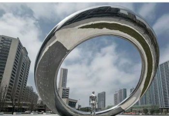 鏤空圓環(huán)雕塑，噴水景觀雕塑，噴泉結(jié)構(gòu)形式