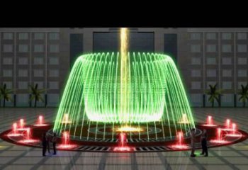 噴泉雕塑效果圖，燈光數(shù)控效果，公園噴泉雕塑制造商