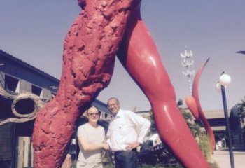 戶外人字雕塑通用，多彩藝術，環境不銹鋼人字雕塑供應