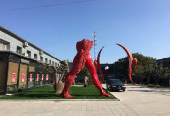 紀念人字雕塑生產，廣場雕塑，不銹鋼人字雕塑展品