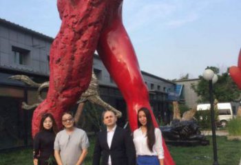 人字雕塑常用，公園小品，房地產不銹鋼人字雕塑生產商