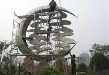 喜字雕塑景觀精選，中式工藝，藝術不銹鋼喜字雕塑供給