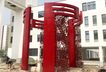 房地產(chǎn)大門雕塑，創(chuàng)意設(shè)計(jì)不銹鋼大門雕塑