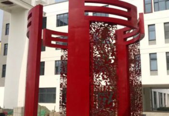 鏤空門套雕塑，烤漆工藝，不銹鋼鏤空門套雕塑