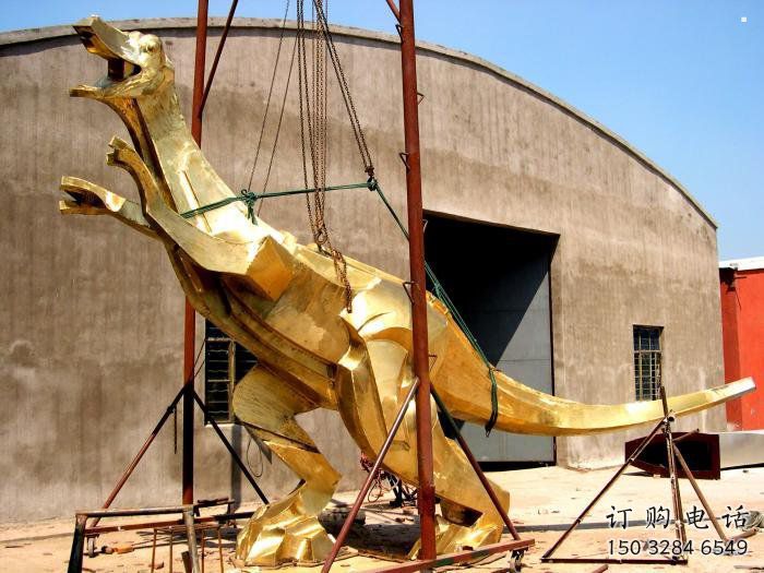 景觀恐龍雕塑制作專供，園林裝飾，建筑幾何恐龍雕塑