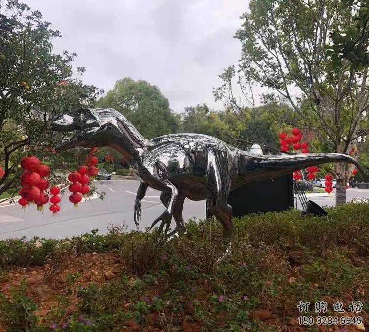 恐龍雕塑工廠標準，亮面藝術，景觀鏡面恐龍雕塑供應