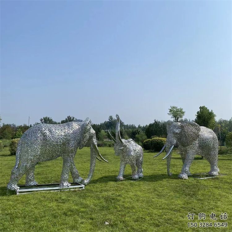 大象雕塑精品，景觀雕塑，房地產鏤空大象雕塑生產商