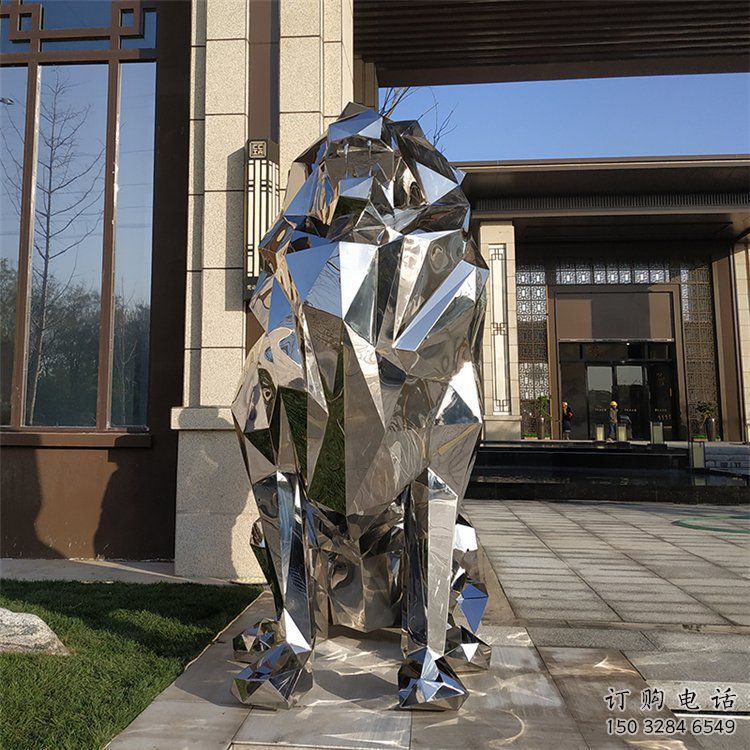 現代獅子雕塑承接，歐式風格，廣場不銹鋼獅子雕塑精選