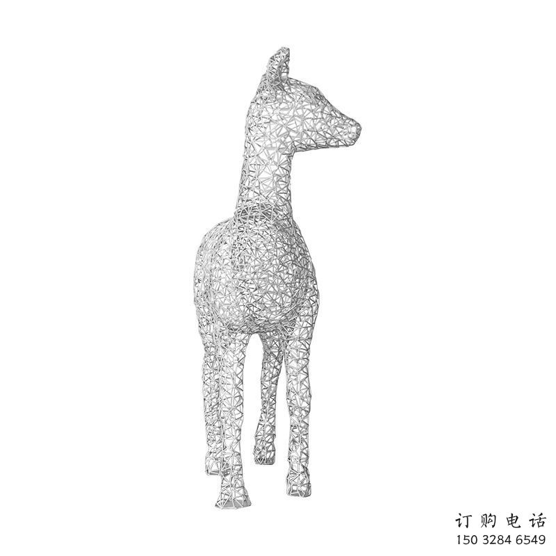 網(wǎng)格小鹿雕塑提供，露天雕塑，鏤空小鹿雕塑生產(chǎn)