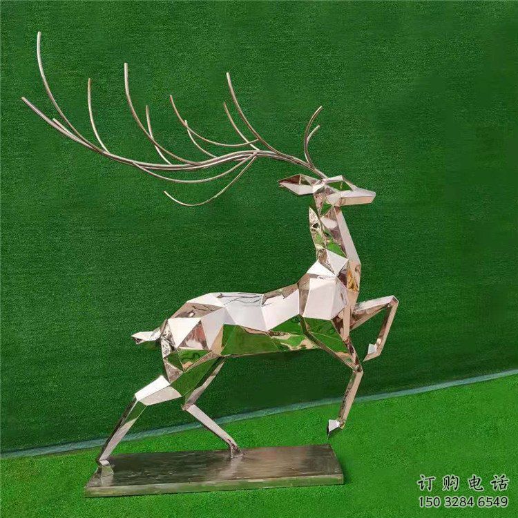 戶外小鹿雕塑通用，陸地擺件，景觀切面小鹿雕塑制作