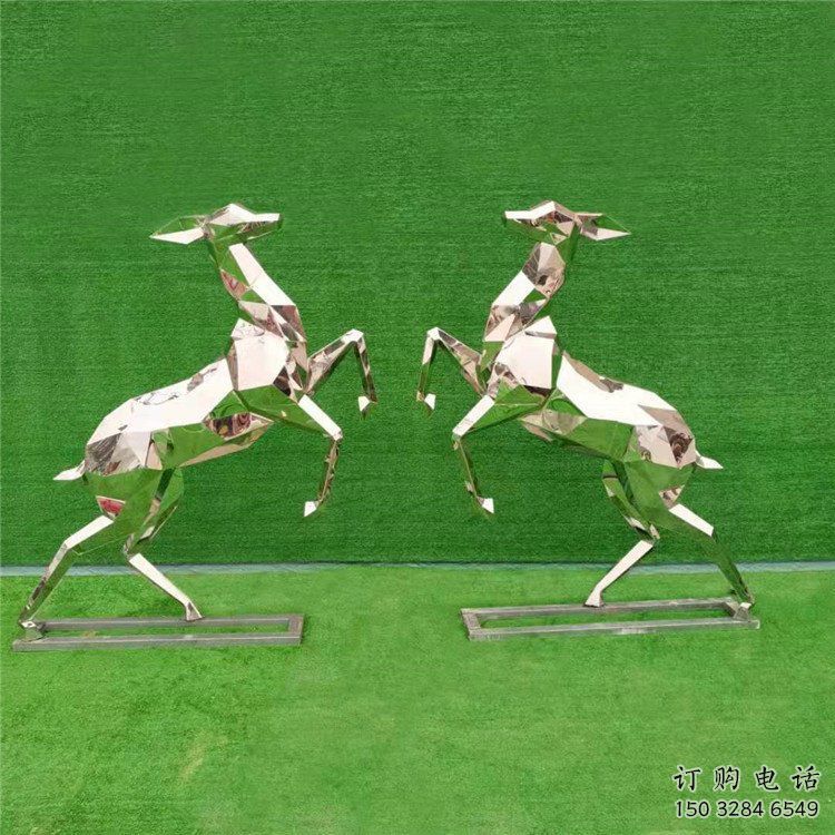 園林小鹿雕塑觀賞型，標識雕塑，切面小鹿雕塑展品