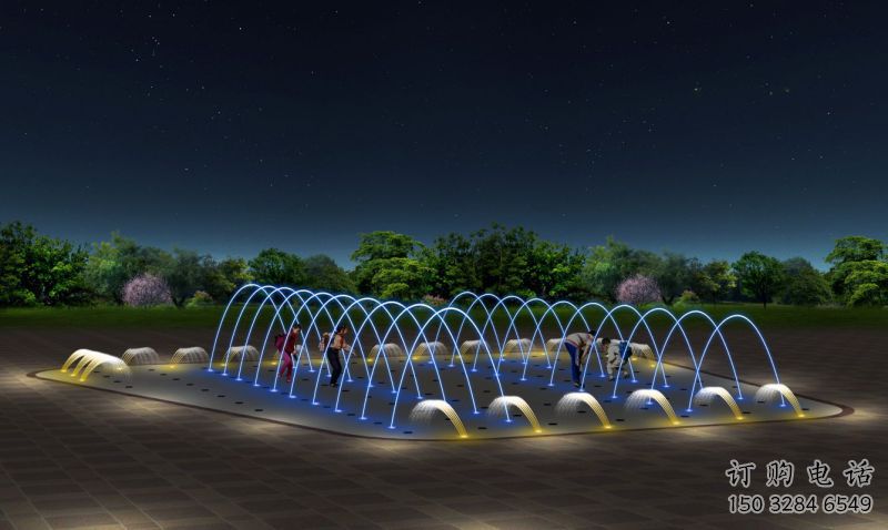 旱噴低壓音樂噴泉雕塑配置