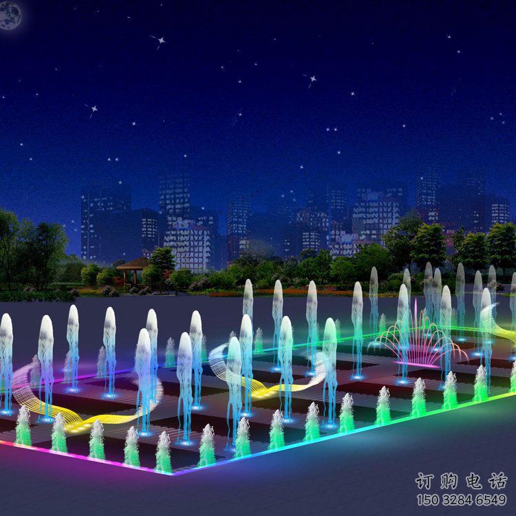 直射水簾噴泉雕塑