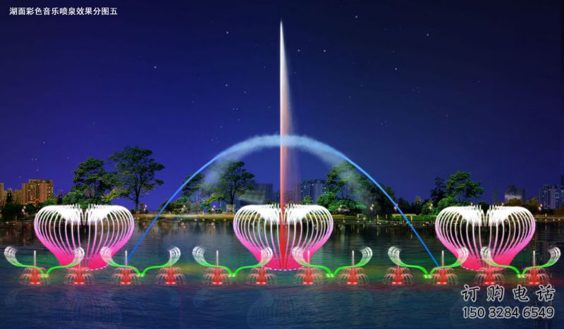 創意程控電影噴泉雕塑