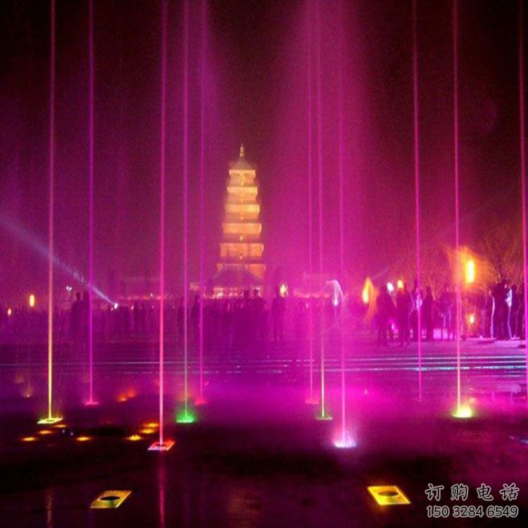 程控方式水景噴泉雕塑，多彩設(shè)計理念